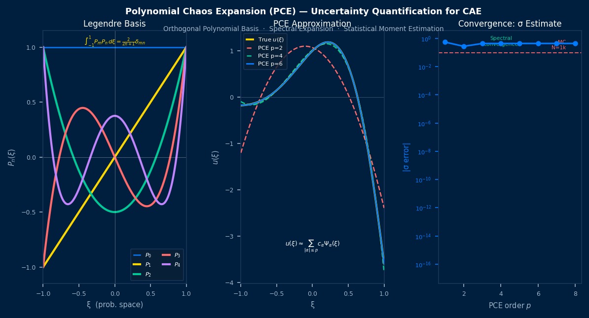 多项式混沌展开理论：正交Legendre基函数与谱收敛