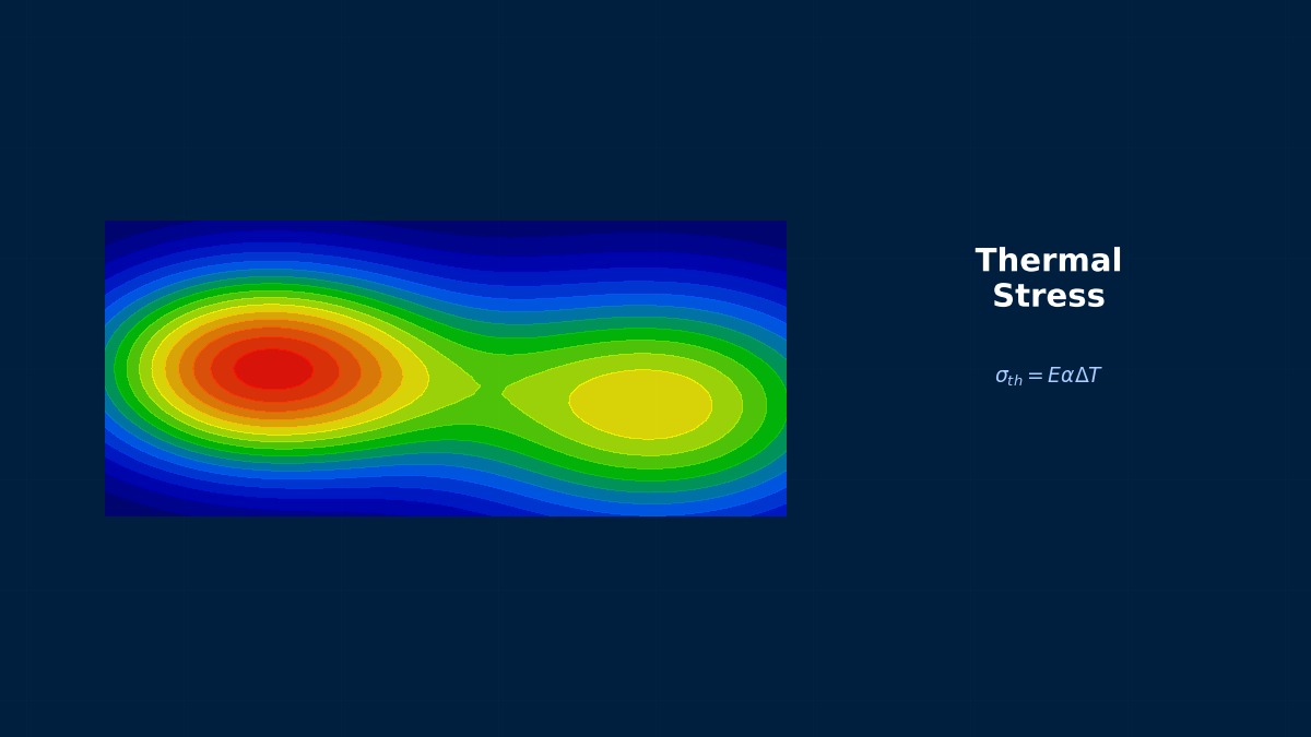 CAE visualization for bimetallic strip theory - technical simulation diagram
