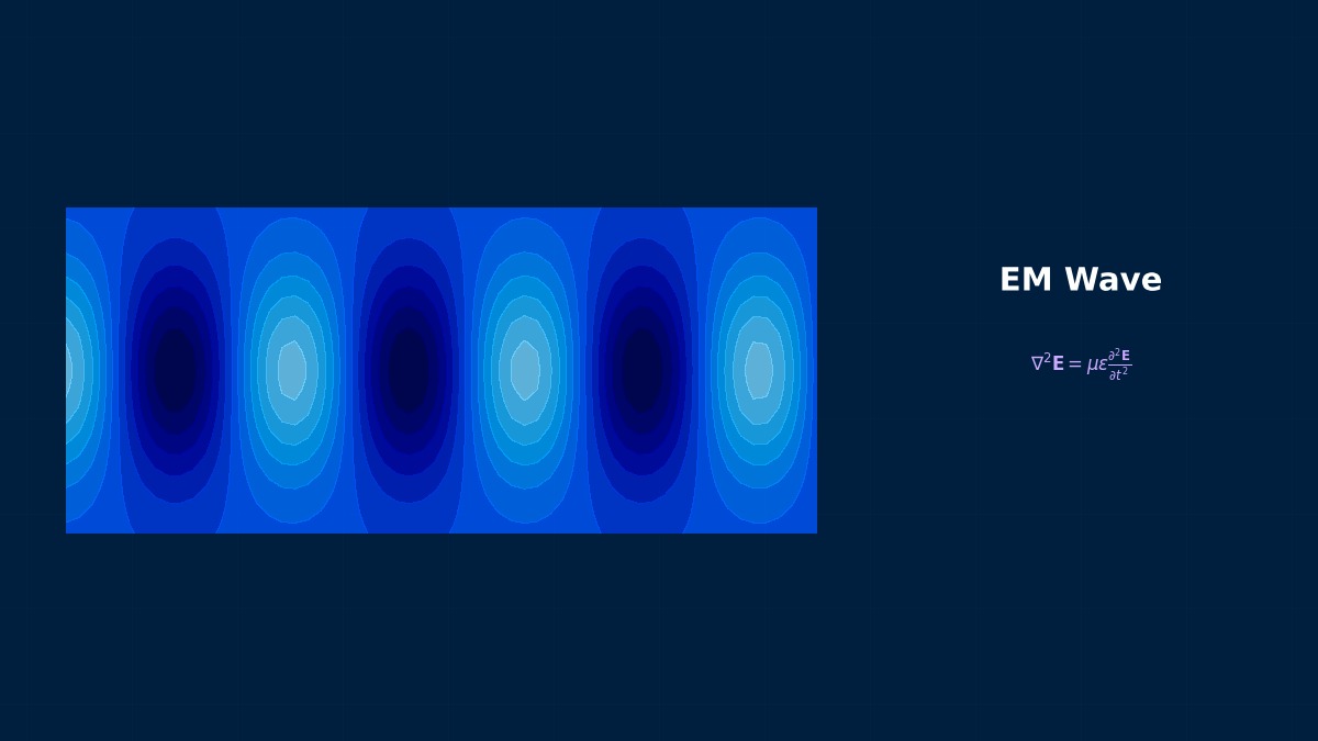 CAE visualization for electromagnetic wave propagation theory - technical simulation diagram