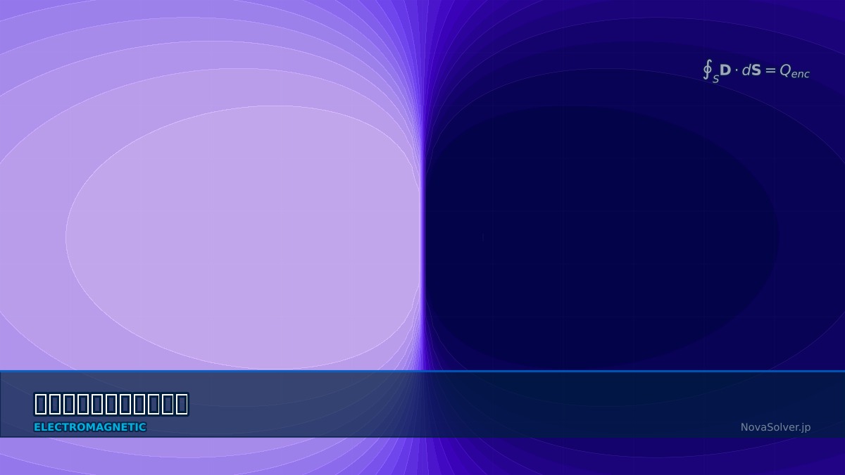 CAE visualization for gauss law electrostatics theory - technical simulation diagram