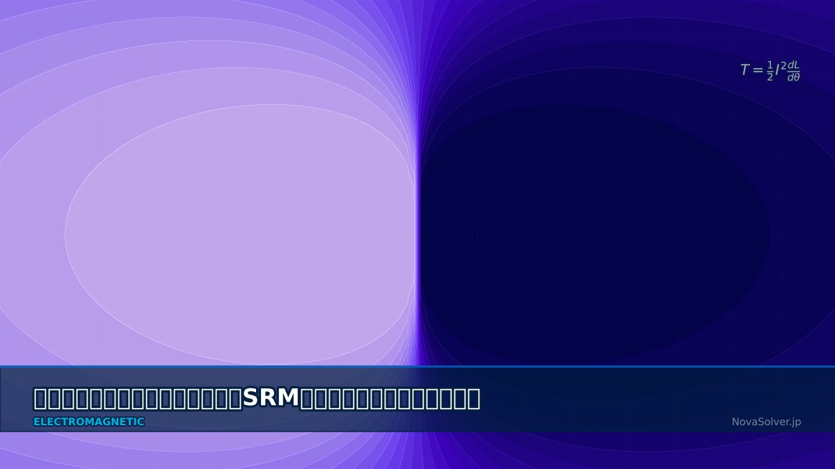 Switched reluctance motor electromagnetic FEM simulation showing flux density distribution in stator and rotor salient poles
