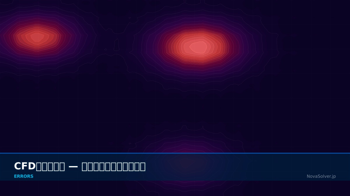 CAE visualization for cfd divergence troubleshoot - technical simulation diagram
