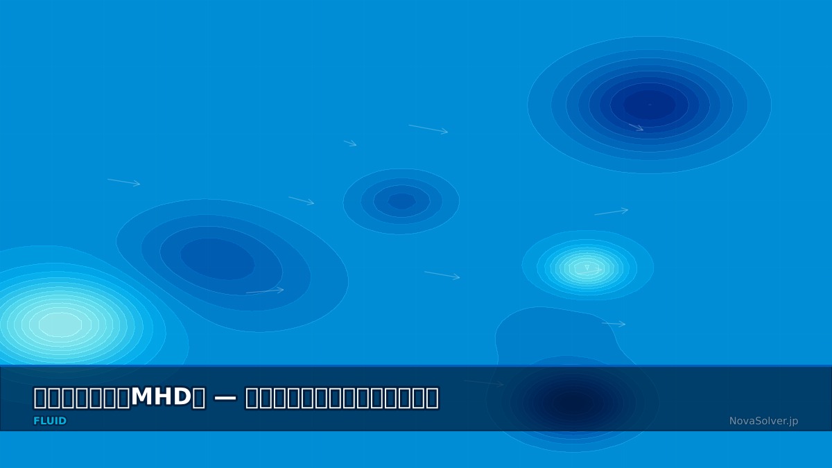 CAE visualization for magneto hydrodynamics troubleshoot - technical simulation diagram