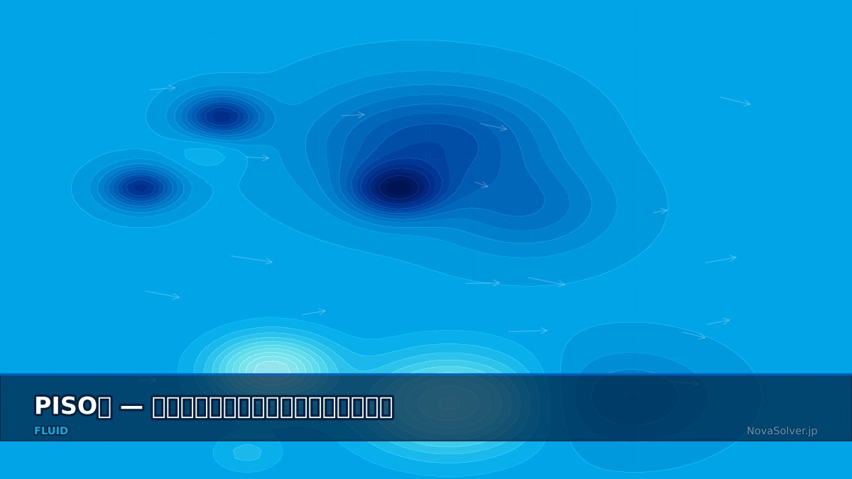 CAE visualization for piso algorithm troubleshoot - technical simulation diagram