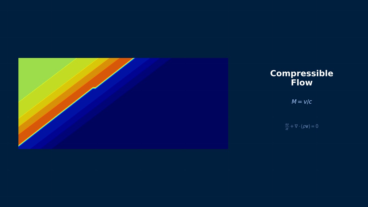 CAE visualization for supersonic flow theory - technical simulation diagram