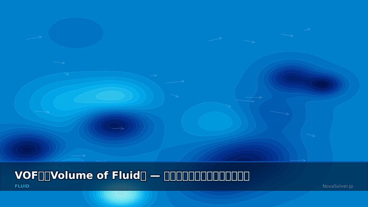 CAE visualization for vof method troubleshoot - technical simulation diagram