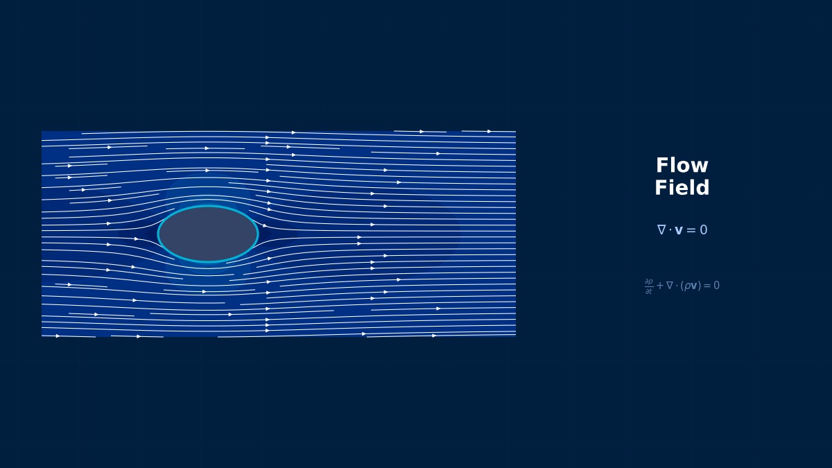 CAE visualization for vorticity equation theory - technical simulation diagram