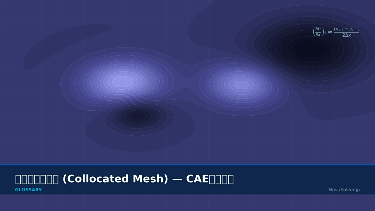 CAE visualization for collocated mesh - technical simulation diagram