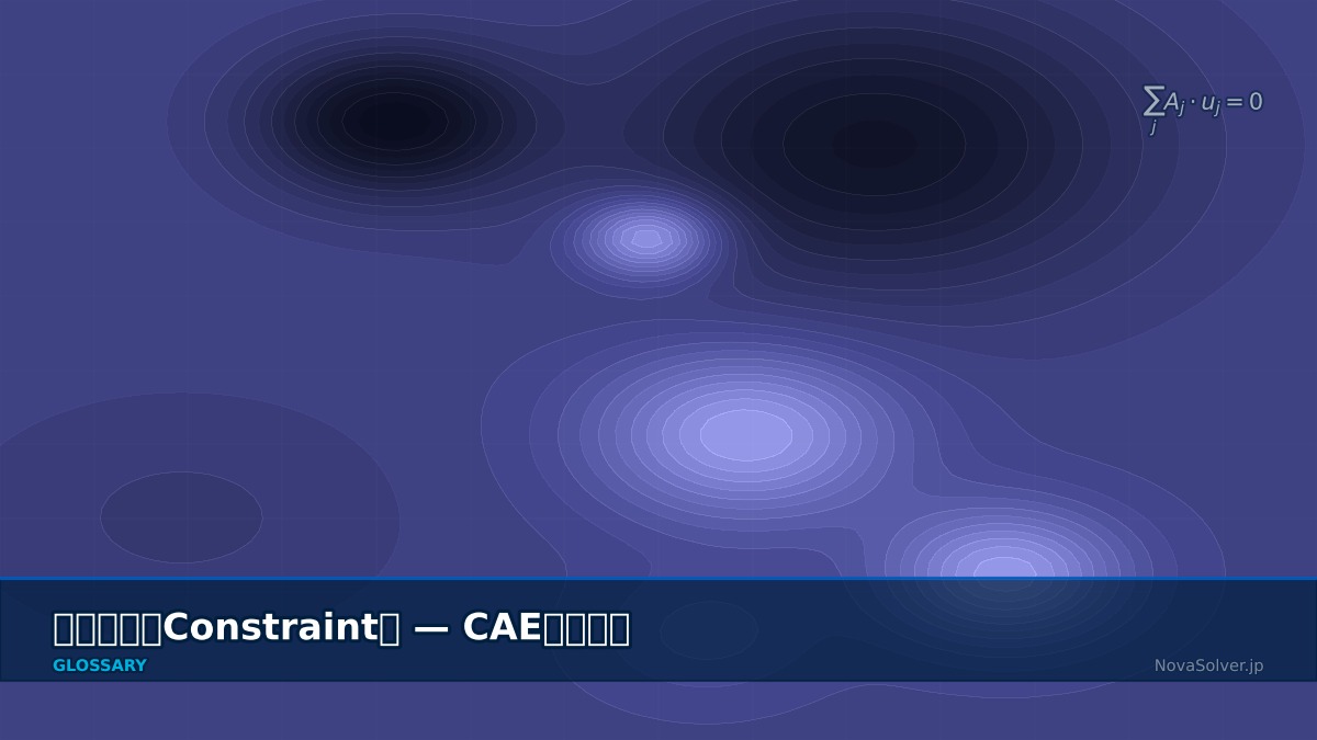 CAE visualization for constraint condition - technical simulation diagram