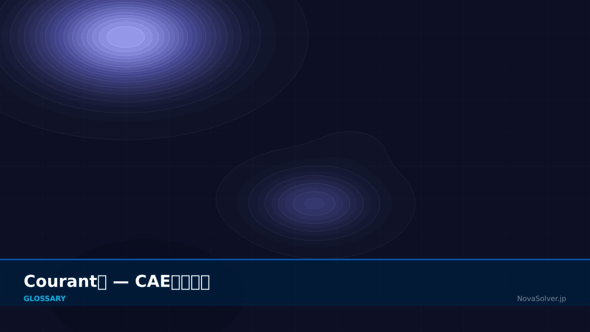 CAE visualization for courant number - technical simulation diagram