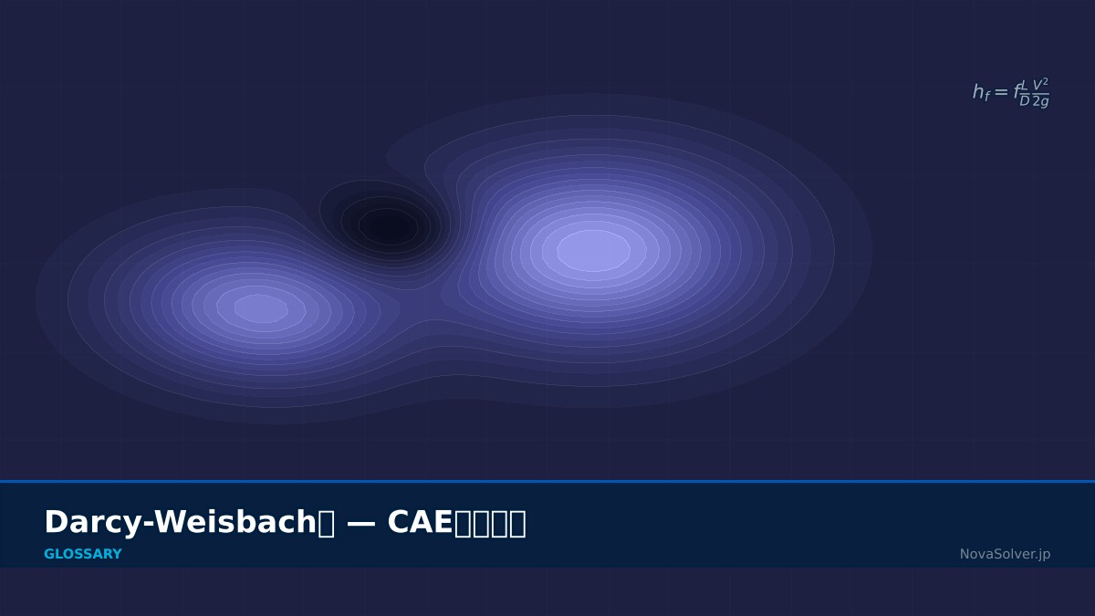 CAE visualization for darcy weisbach - technical simulation diagram