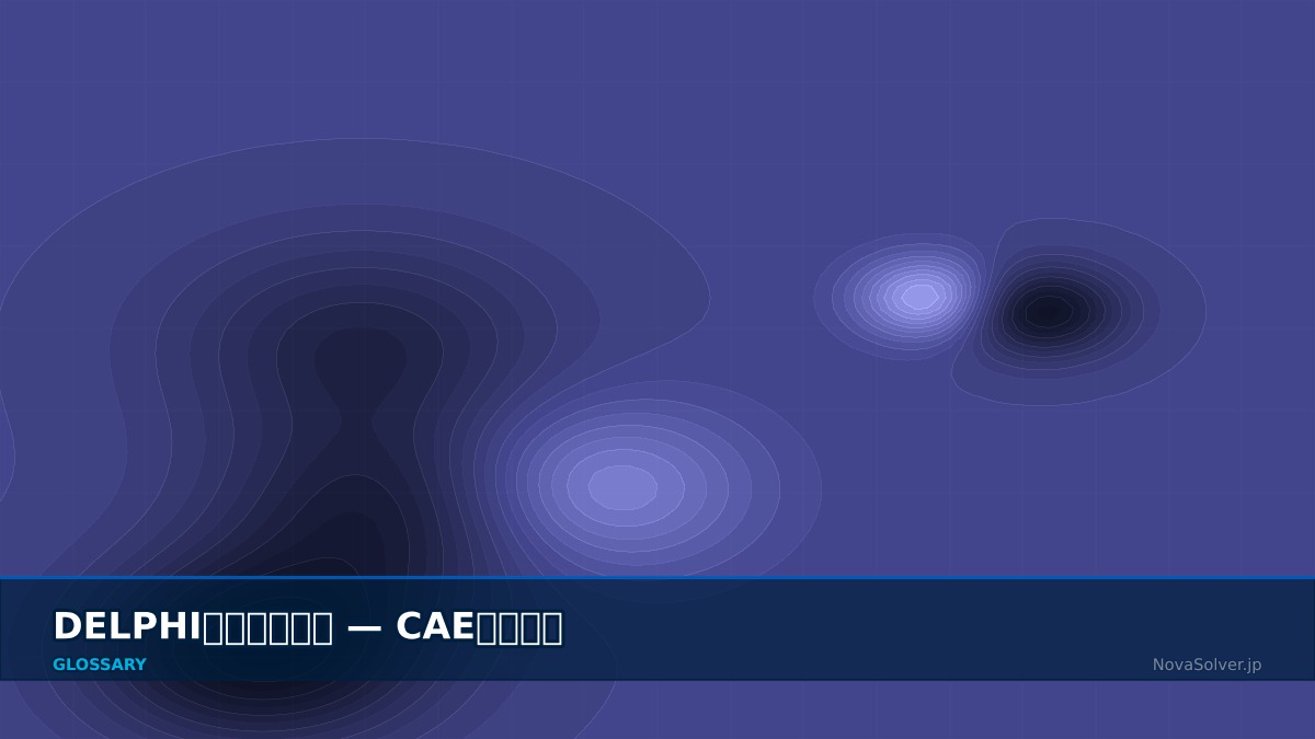 CAE visualization for delphi model - technical simulation diagram