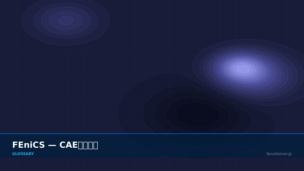 CAE visualization for fenics - technical simulation diagram