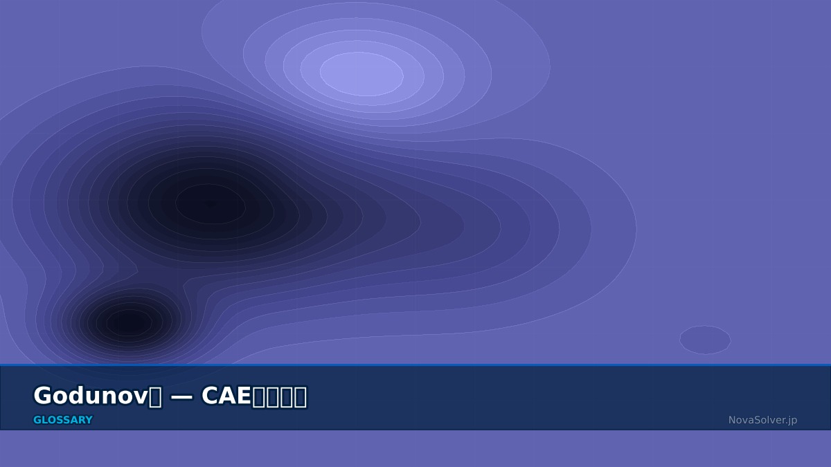 CAE visualization for godunov scheme - technical simulation diagram