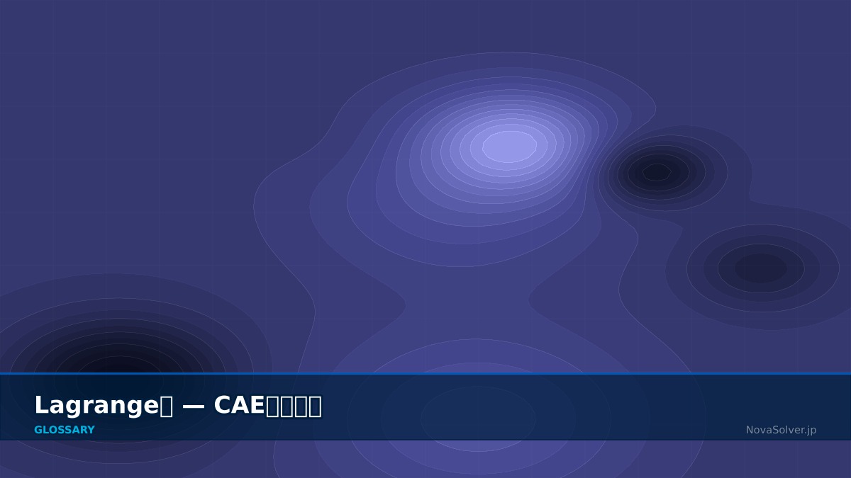 CAE visualization for lagrange formulation - technical simulation diagram