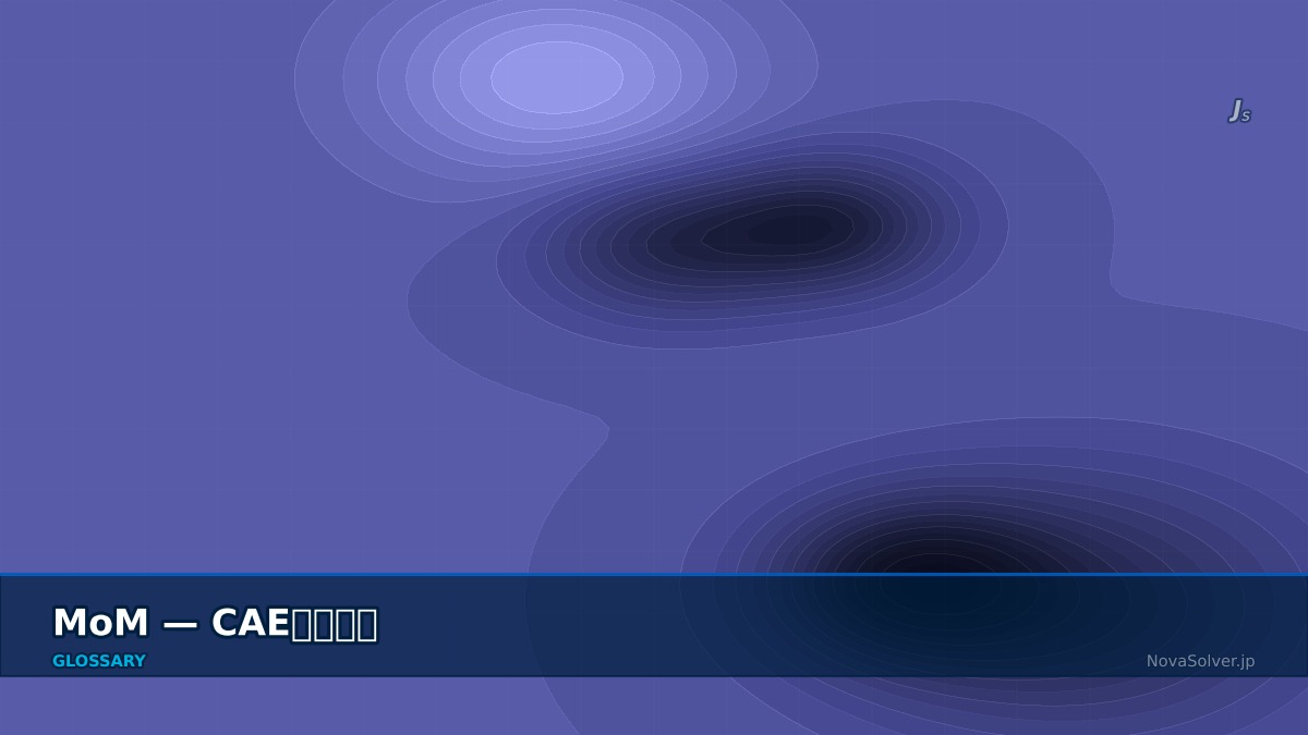 CAE visualization for mom method term - technical simulation diagram