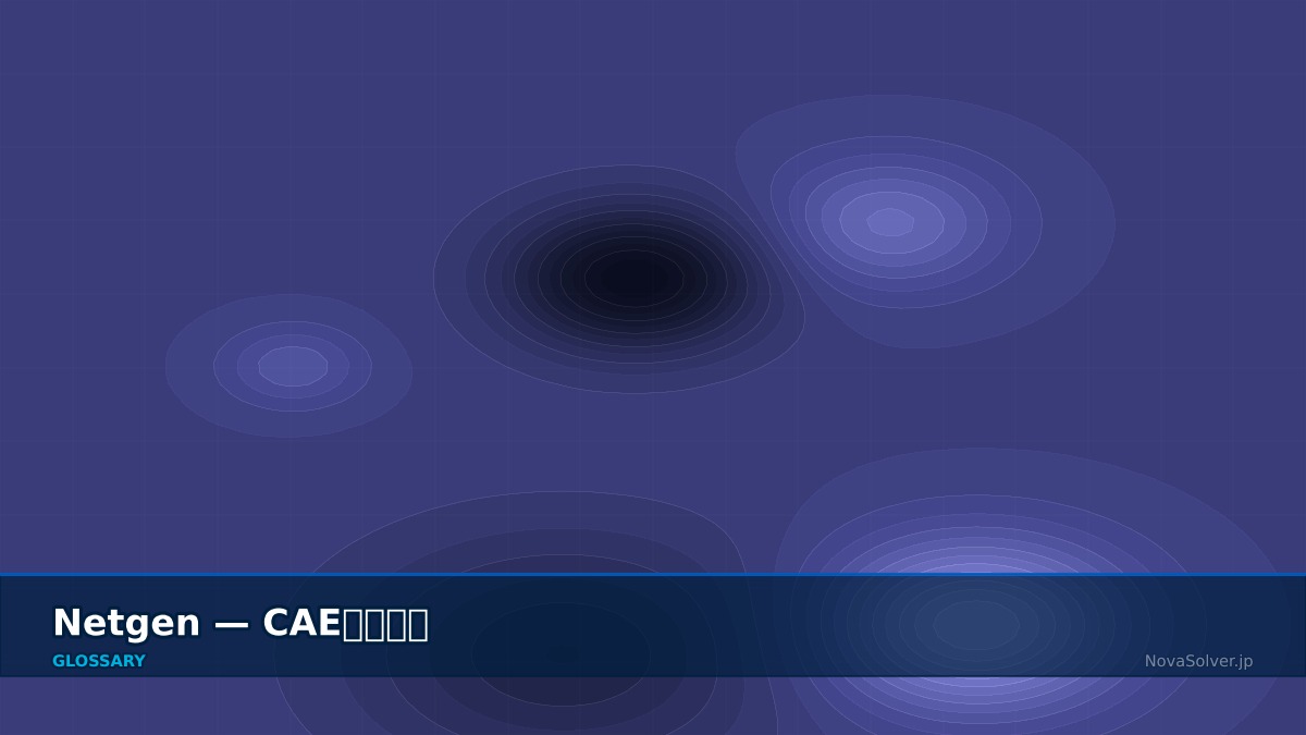 CAE visualization for netgen - technical simulation diagram