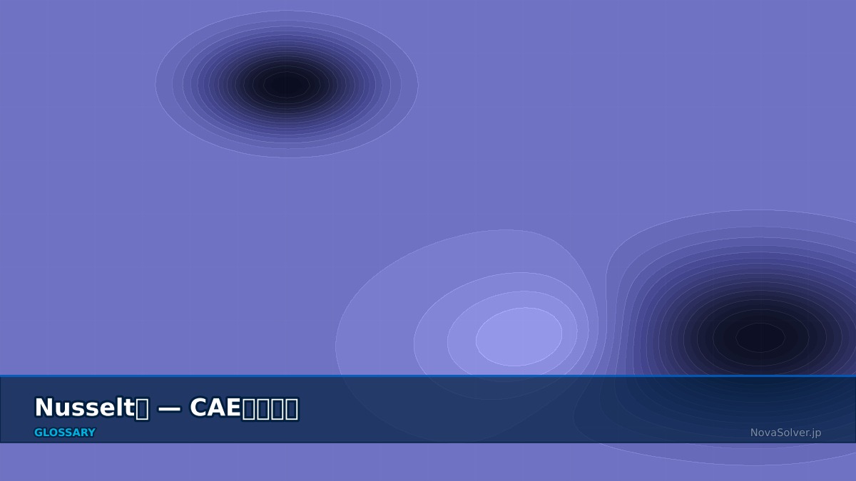 CAE visualization for nusselt number - technical simulation diagram