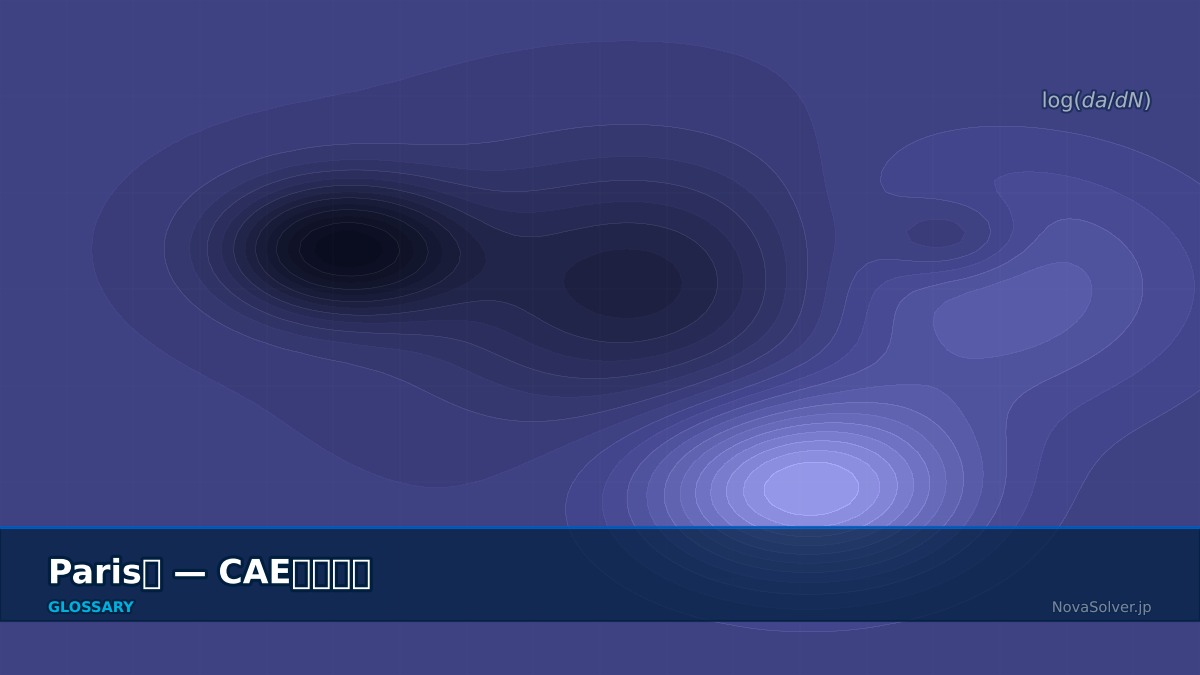 CAE visualization for paris law - technical simulation diagram