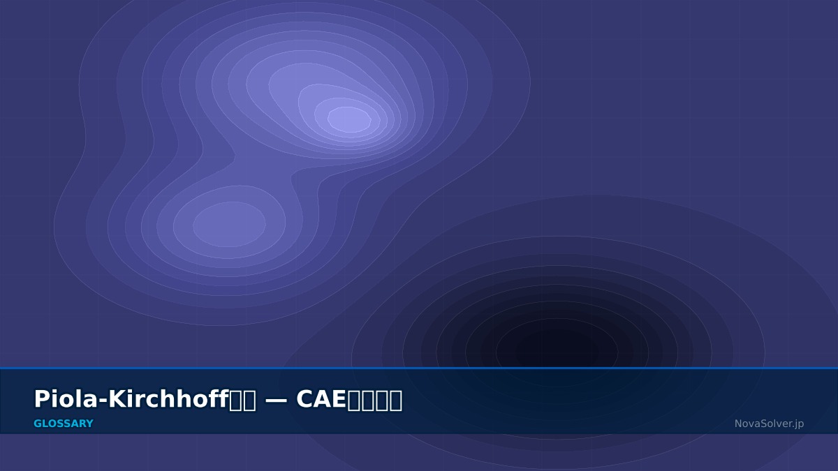 CAE visualization for piola kirchhoff stress - technical simulation diagram