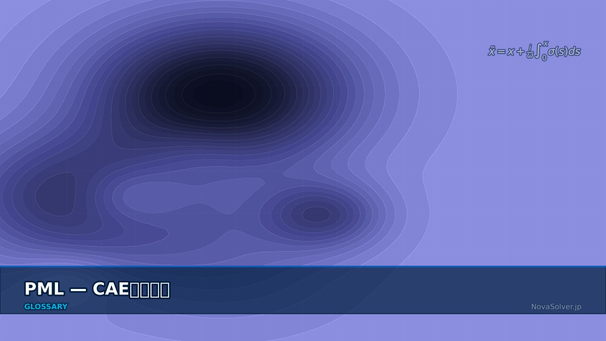 CAE visualization for pml boundary - technical simulation diagram