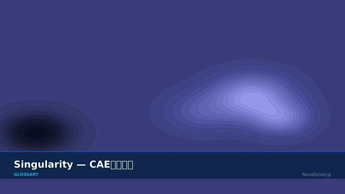 CAE visualization for singularity - technical simulation diagram