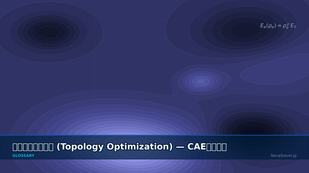 CAE visualization for topology optimization - technical simulation diagram