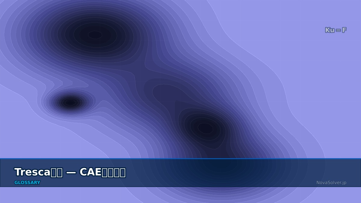 CAE visualization for tresca stress - technical simulation diagram