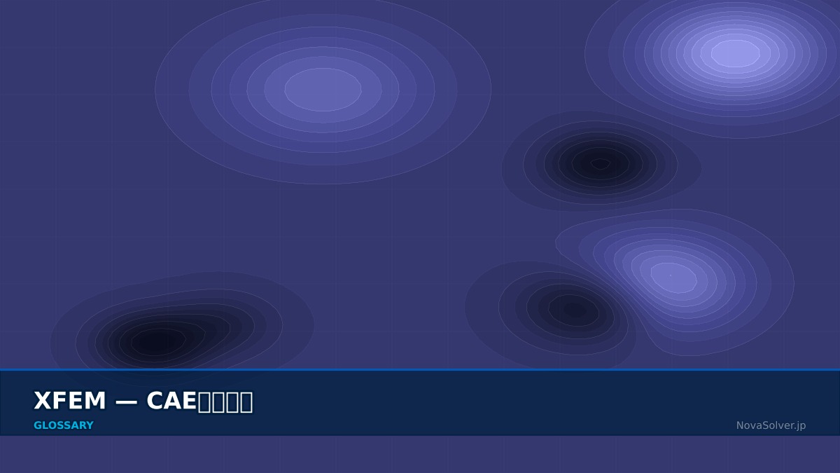CAE visualization for xfem - technical simulation diagram