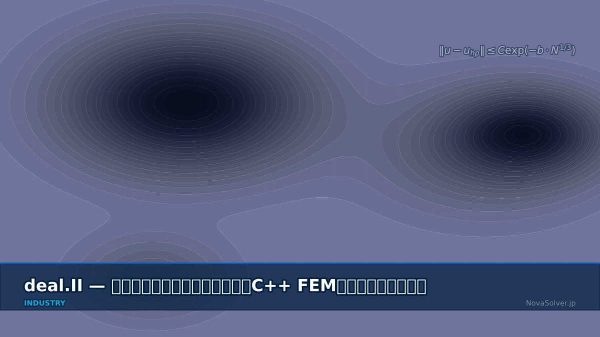 deal.II adaptive mesh refinement visualization showing hierarchical mesh and solution