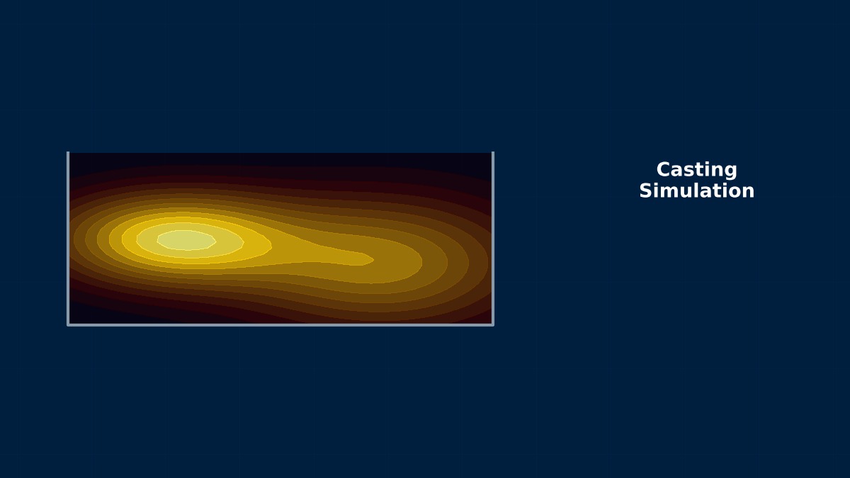 CAE visualization for casting solidification theory - technical simulation diagram