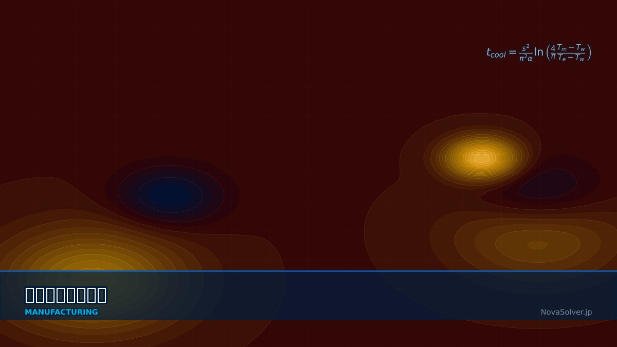 CAE visualization for injection cooling theory - technical simulation diagram