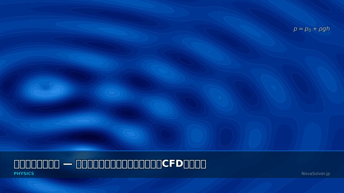 CAE visualization for fluid pressure - technical simulation diagram