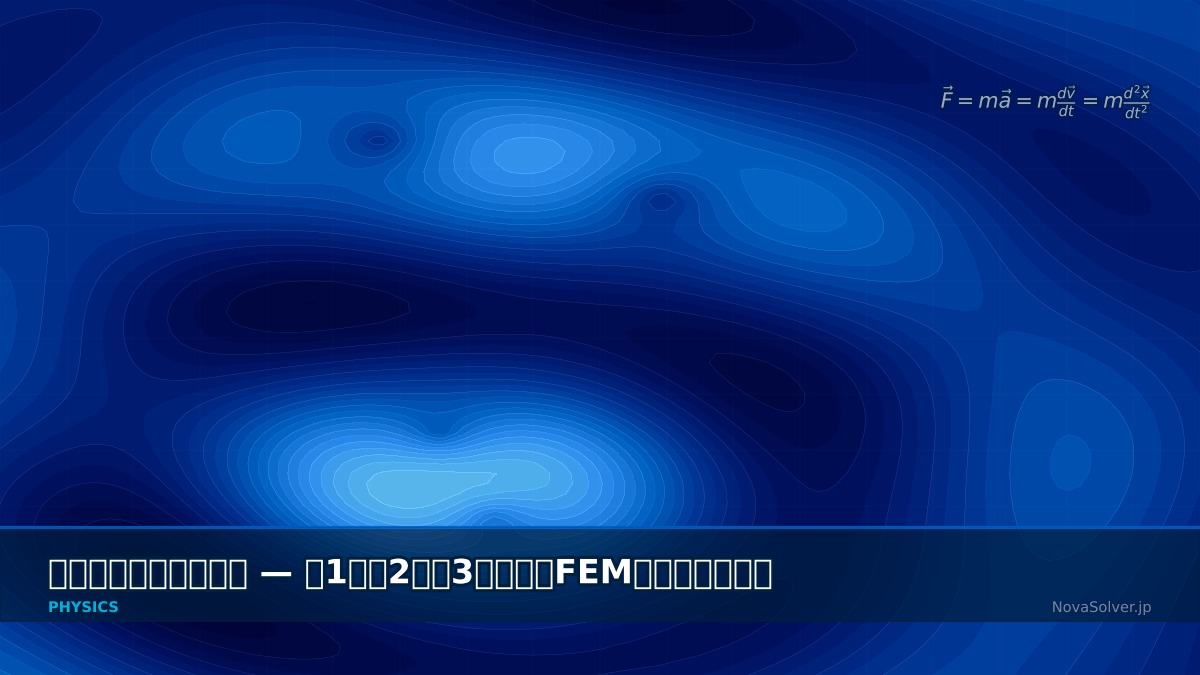 CAE visualization for newton laws - technical simulation diagram