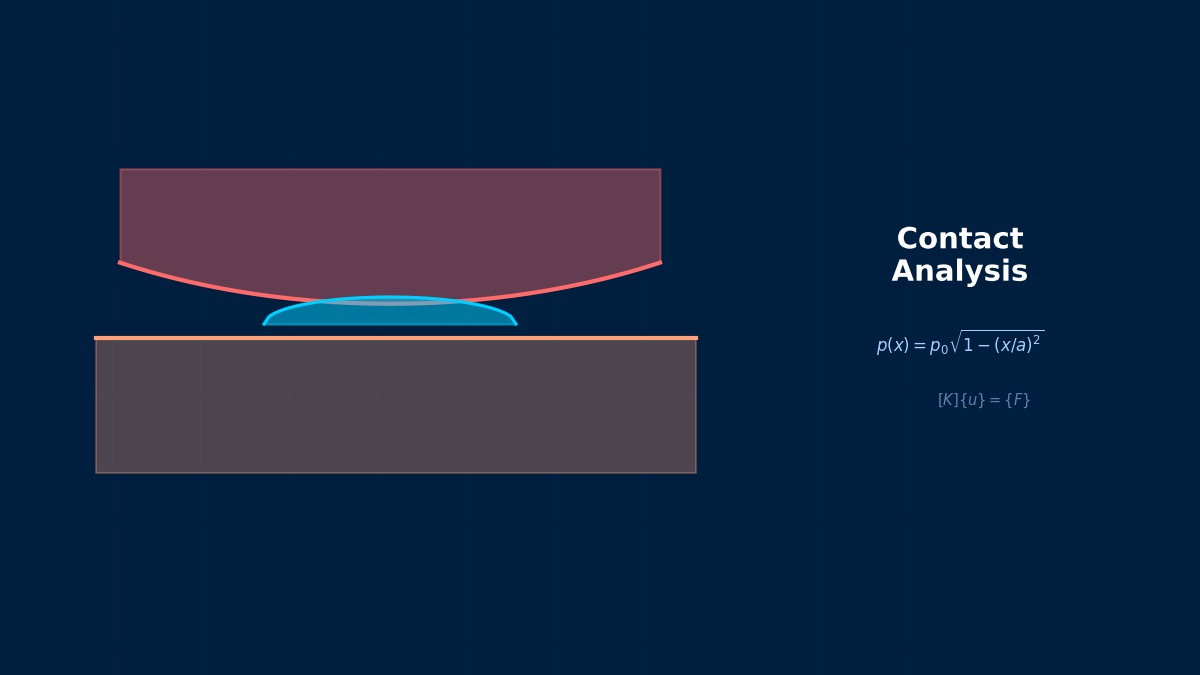 CAE visualization for bolted joint nonlinear theory - technical simulation diagram