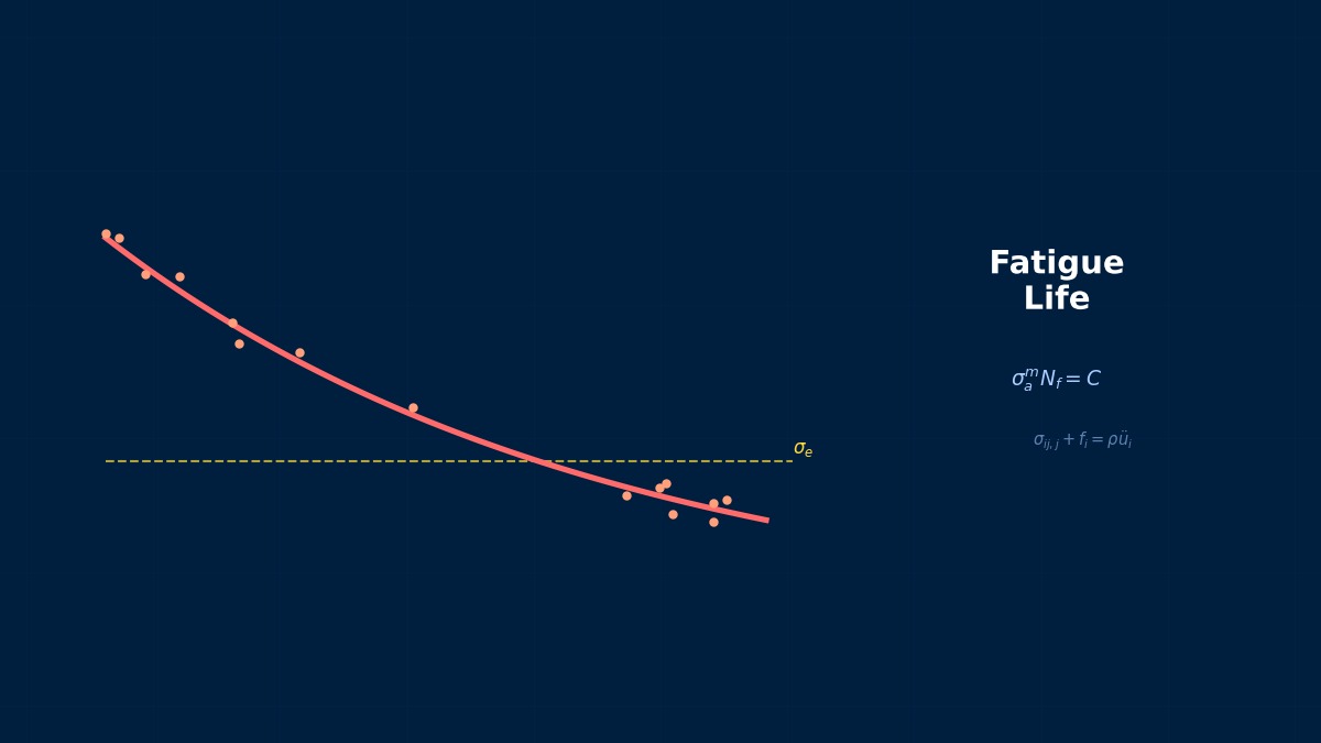 CAE visualization for crack propagation fatigue theory - technical simulation diagram