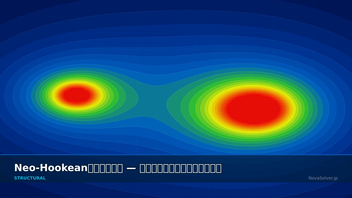 CAE visualization for hyperelastic neo hookean troubleshoot - technical simulation diagram