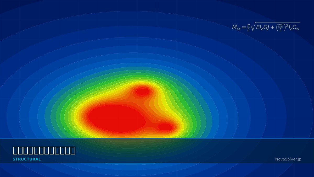 CAE visualization for lateral torsional theory - technical simulation diagram