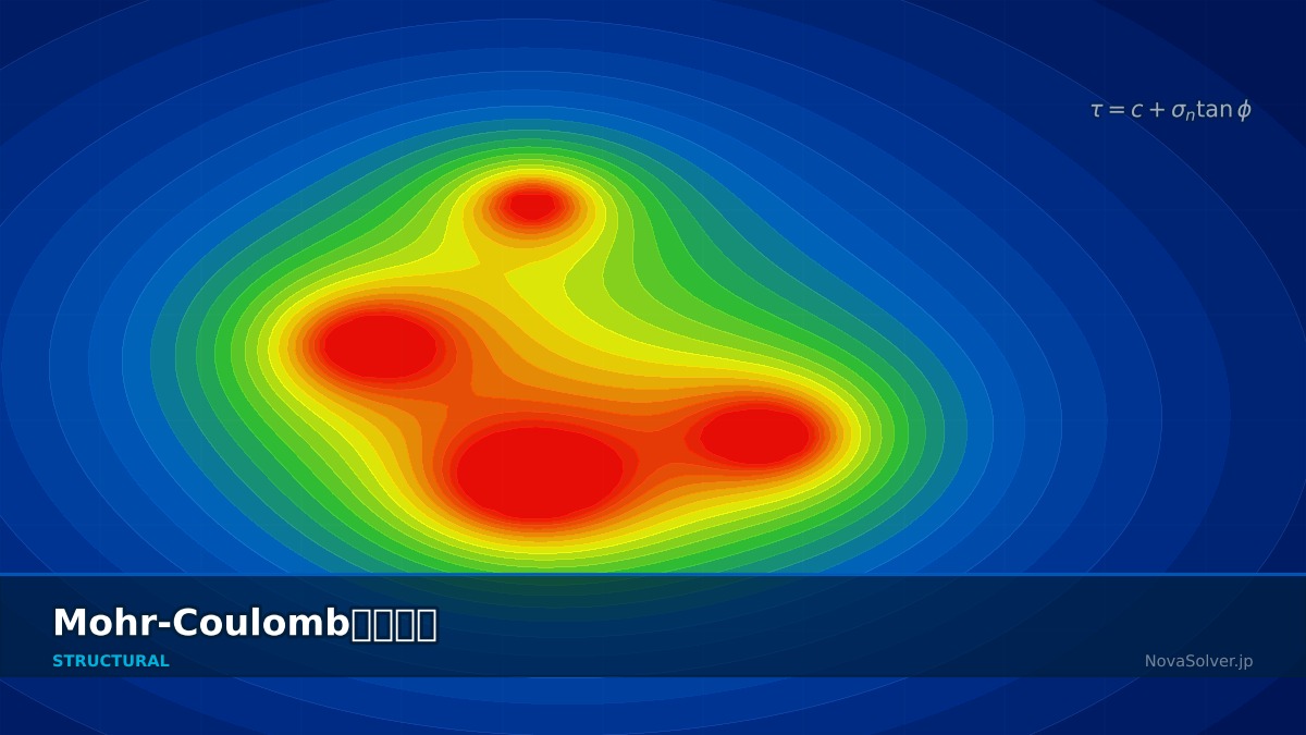 CAE visualization for mohr coulomb theory - technical simulation diagram