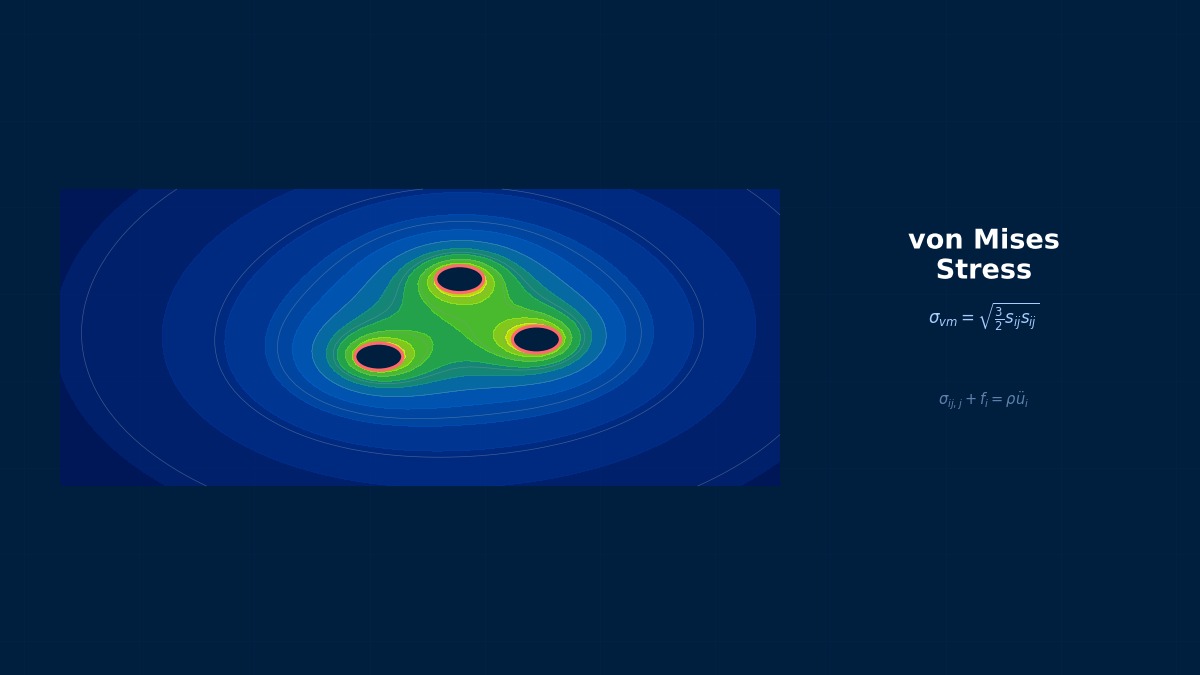 CAE visualization for plane stress theory - technical simulation diagram