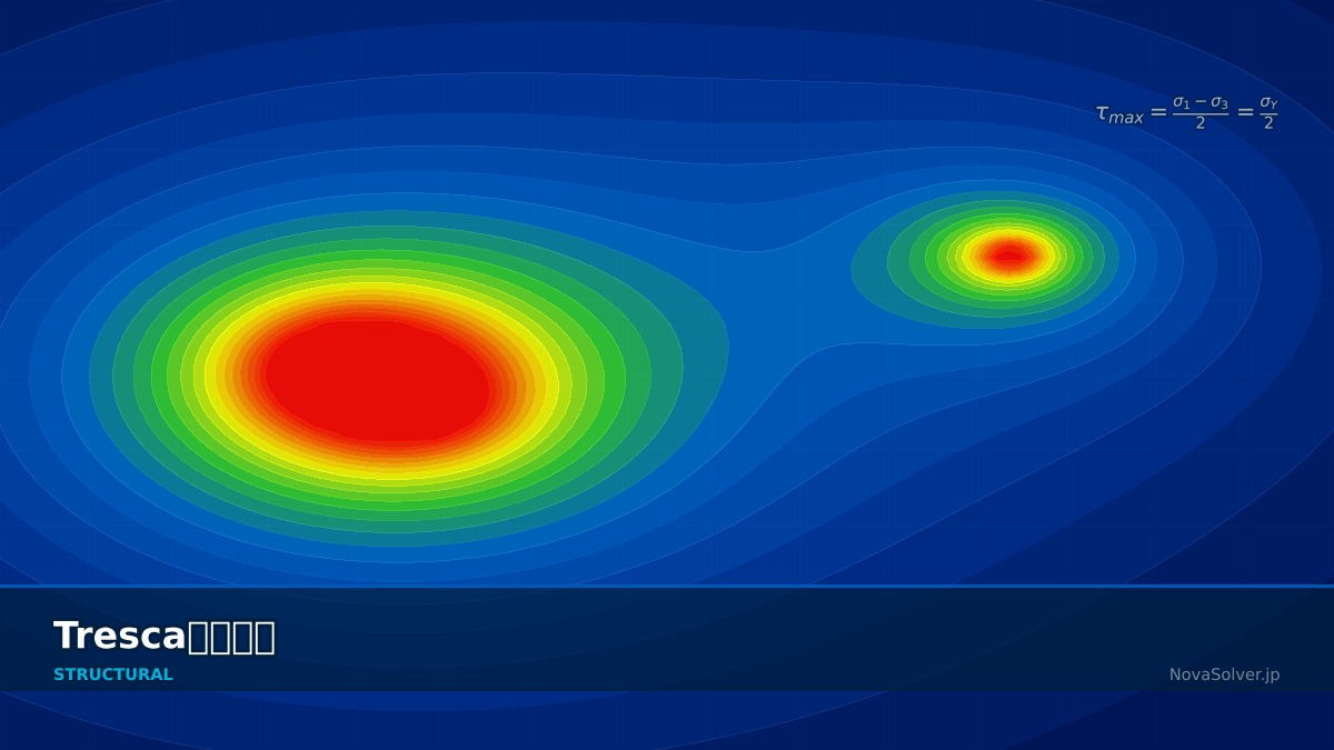 CAE visualization for plasticity tresca theory - technical simulation diagram