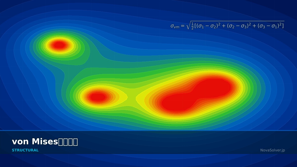CAE visualization for plasticity von mises theory - technical simulation diagram