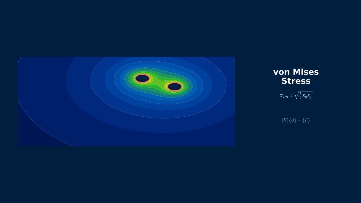 CAE visualization for plate mindlin theory - technical simulation diagram