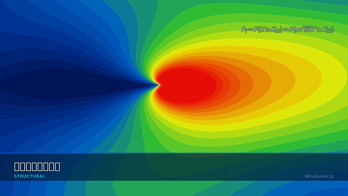 CAE visualization for probabilistic fracture theory - technical simulation diagram