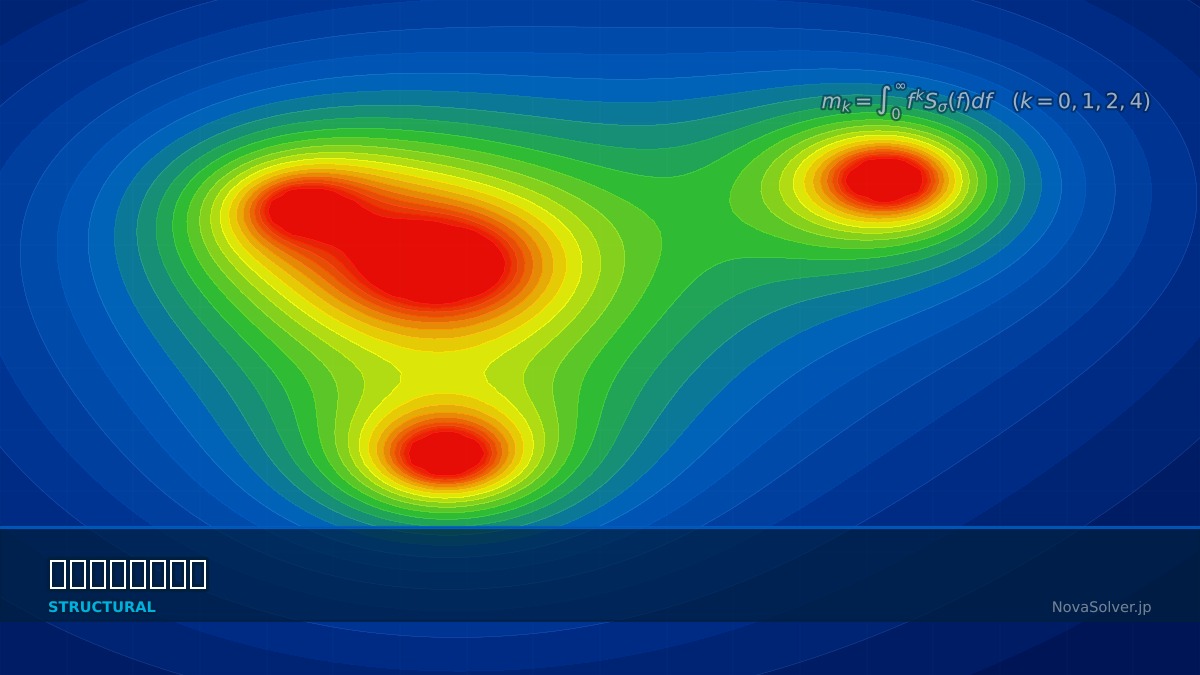 CAE visualization for random fatigue theory - technical simulation diagram
