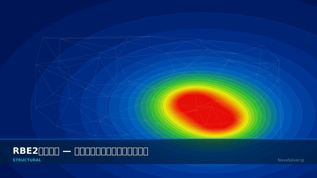 CAE visualization for rbe2 element troubleshoot - technical simulation diagram