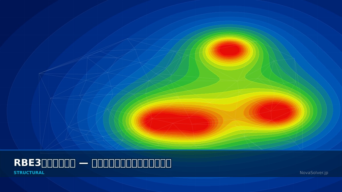 CAE visualization for rbe3 element troubleshoot - technical simulation diagram