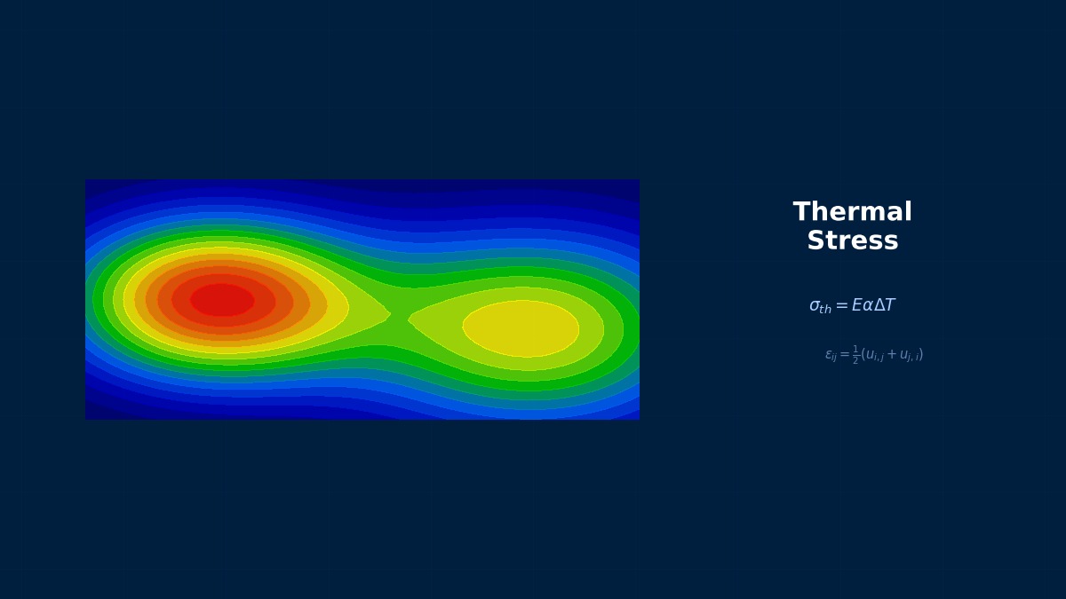 CAE visualization for residual stress theory - technical simulation diagram
