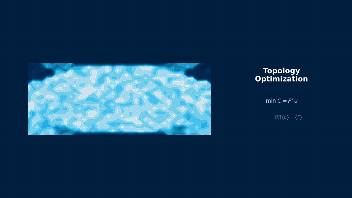 CAE visualization for size optimization theory - technical simulation diagram