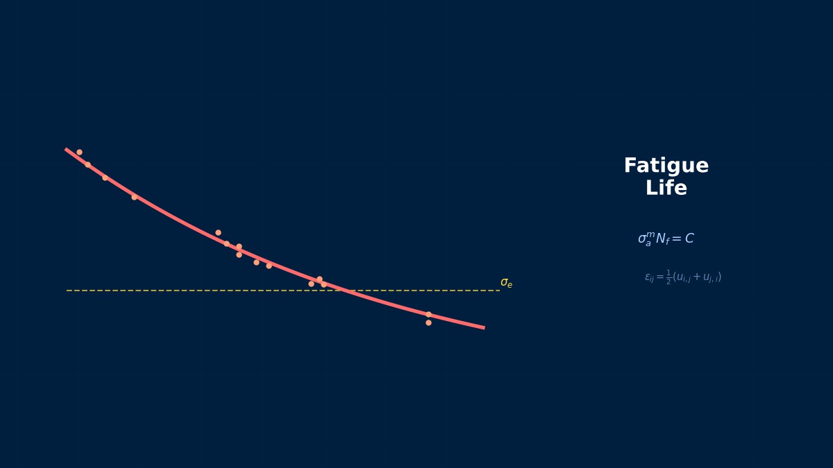 CAE visualization for thermal fatigue theory - technical simulation diagram